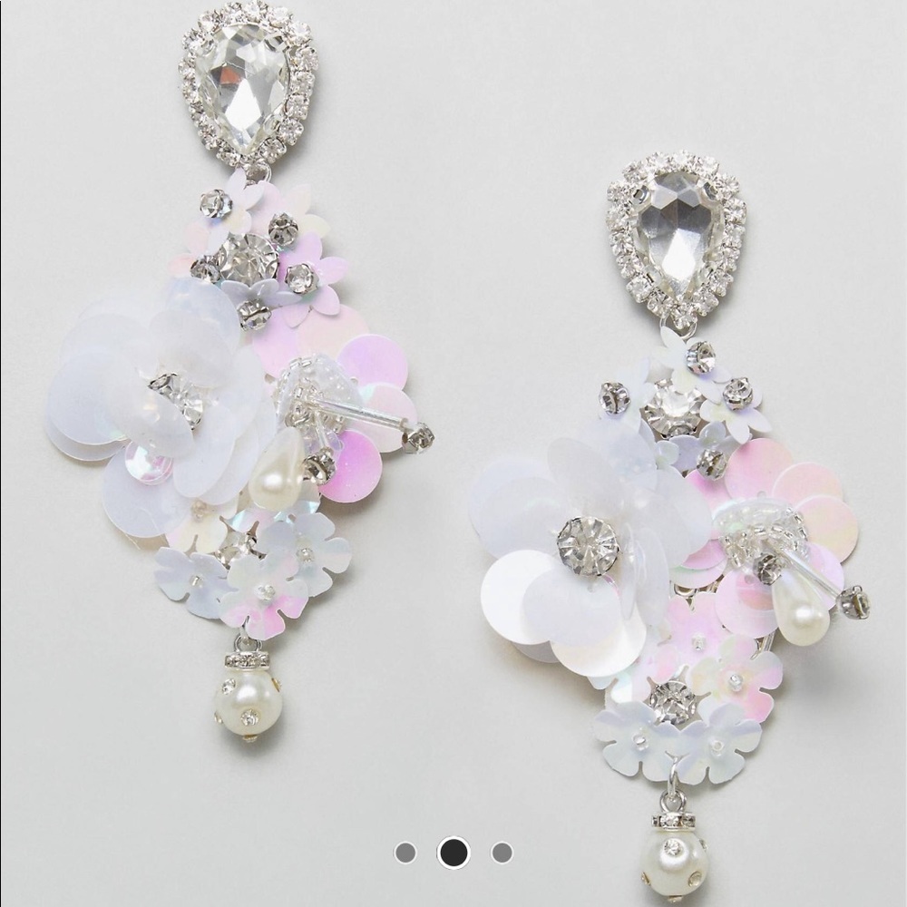 Sequin Statement Earrings - image 2